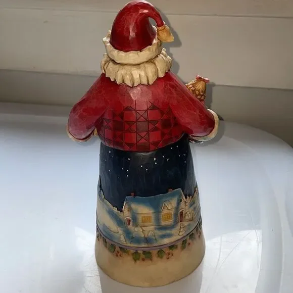 New in Box Jim Shore 2008 Up On The Housetop Santa on Housetop Figurine